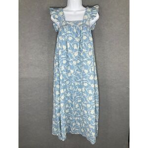 a new day Blue and Cream Floral Maxi Dress